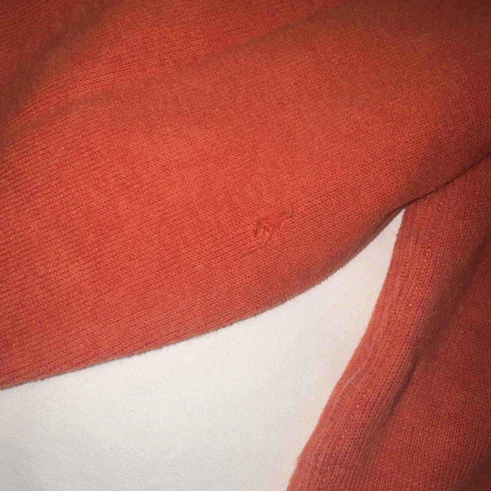 Vintage Polo Ralph Lauren Cowl Neck Button Sweater Men's Sz XL Orange Pullover - Picture 6 of 7